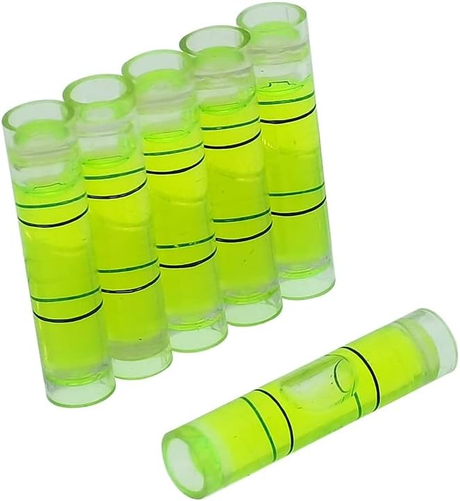 6 Pieces Mini Cylindrical Mark Level ,GPU Hard Disk Small Horizontal Bubble Levels Bubble Spirit Level Measuring Layout Tools