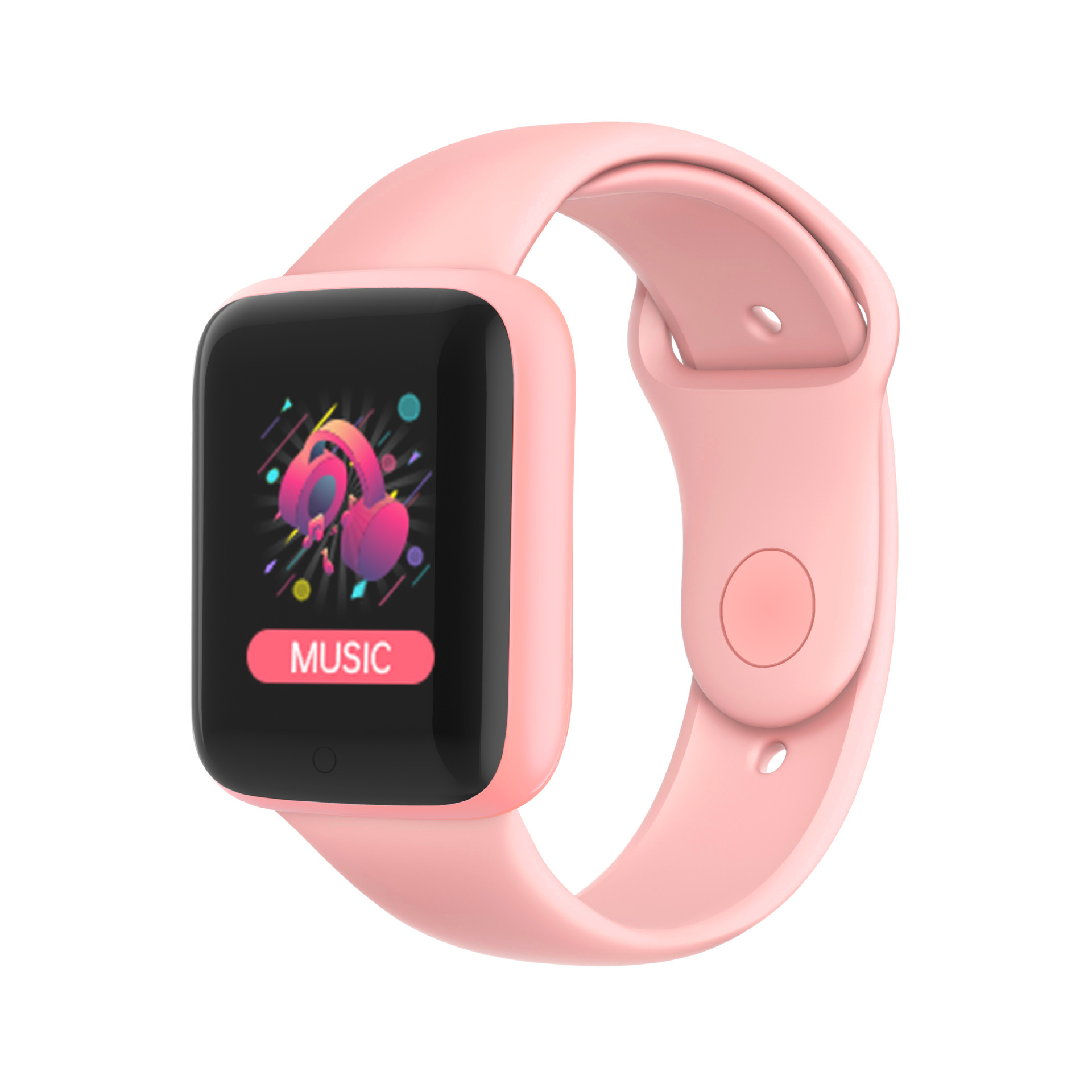 Y68 Macaron Smart Bracelet D20 Macaron New Heart Rate Blood Pressure Multi-Function Bluetooth Watch - D20 pink