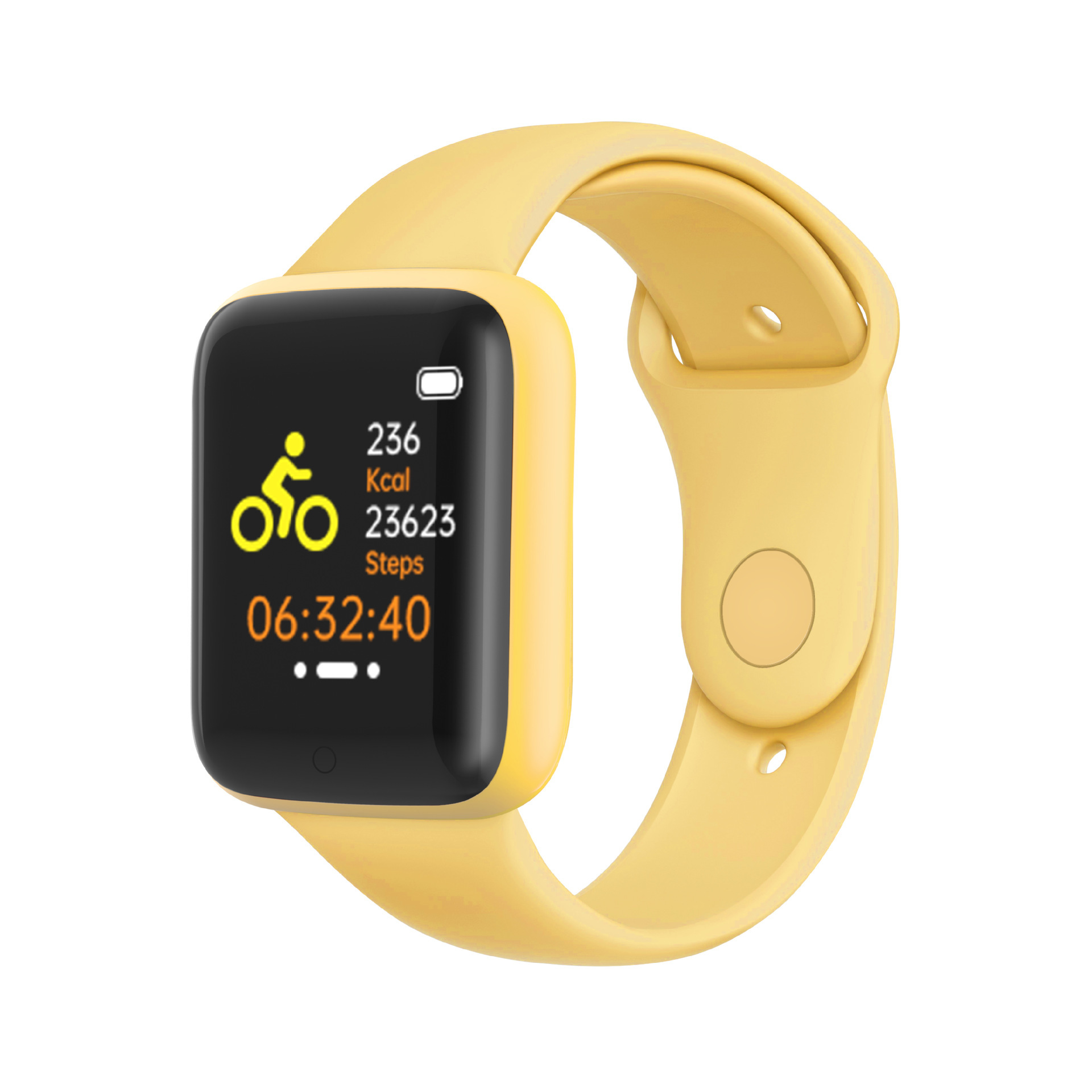 Y68 Macaron Smart Bracelet D20 Macaron New Heart Rate Blood Pressure Multi-Function Bluetooth Watch - D20 yellow