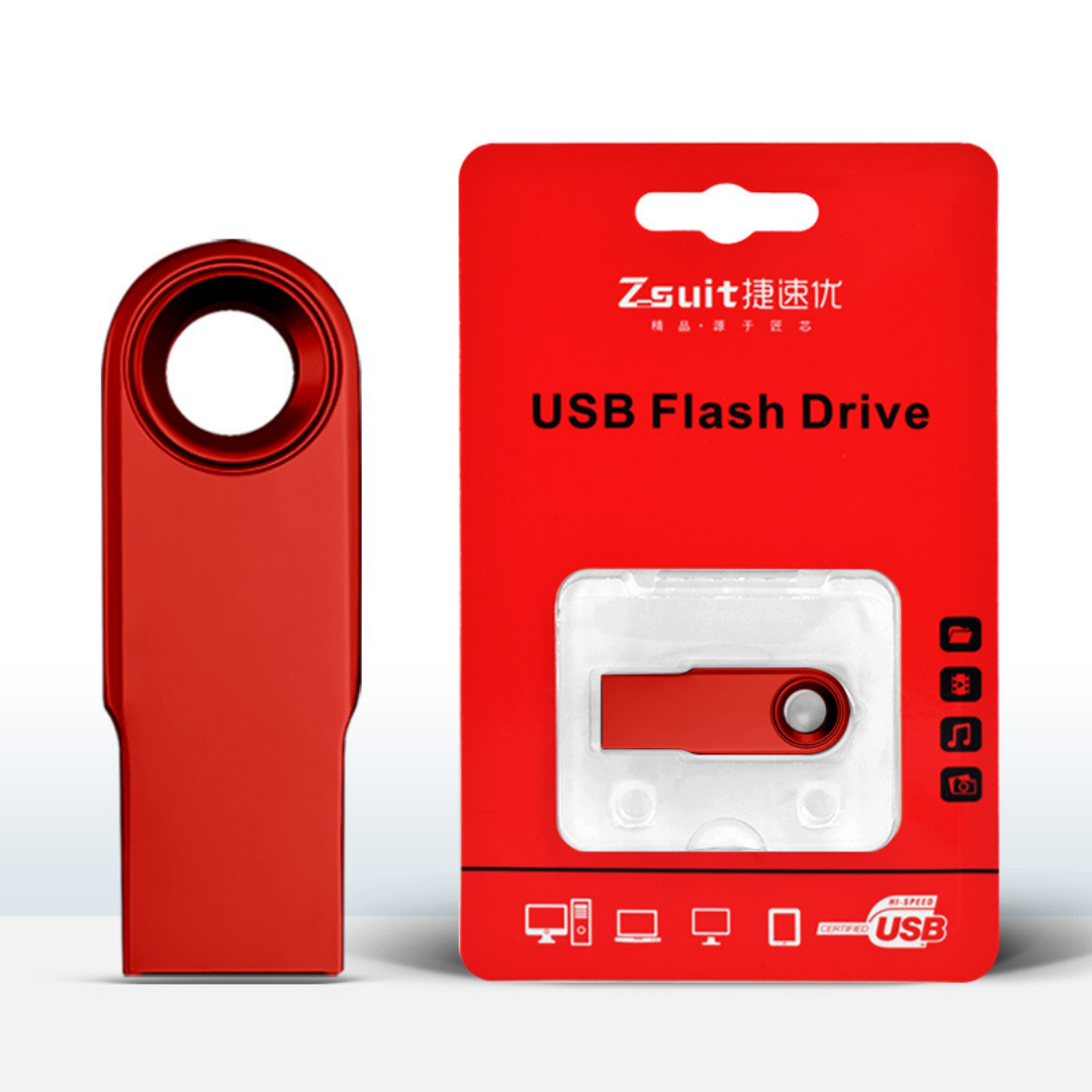USB flash drive with large capacity and high-speed USB flash drive for engraved files SYCU 32G-red