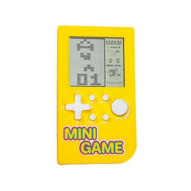 Tetris game console toy, children's nostalgic retro handheld game console - Vertical 3-inch  yellow screen