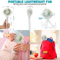 Appliance-Accessories-Mini-Handheld-Baby-Stroller-Fan-Rechargeable-Octopus-Cooling-Stand-Fan-Pink-5