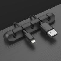 Mobile-Phone-Accessories-Black-5-Hole-Desktop-Cable-Organizer-Self-Adhesive-Silicone-Clip-for-Data-Mouse-Power-Cords-2