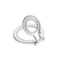 iCreate Magnetic Metal Kickstand Ring Stand Compatible for  MagSafe and Android Smartphones - Silver