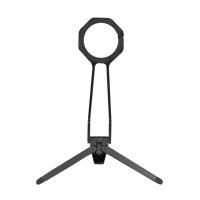 iCreate Portable Triangle Metal Stand with Spring Buckle Suit for MagSafe Smartphones Live Broadcast - Black