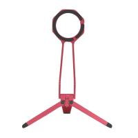 iCreate Portable Triangle Metal Stand with Spring Buckle Suit for MagSafe Smartphones Live Broadcast - Red