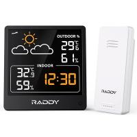 Smart-Home-Raddy-WF-50V-Indoor-Outdoor-Thermometer-Hygrometer-Wireless-Weather-Station-Temperature-Humidity-Monitor-with-5-0-VA-Display-Weather-Forecast-6