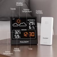 Smart-Home-Raddy-WF-50V-Indoor-Outdoor-Thermometer-Hygrometer-Wireless-Weather-Station-Temperature-Humidity-Monitor-with-5-0-VA-Display-Weather-Forecast-7
