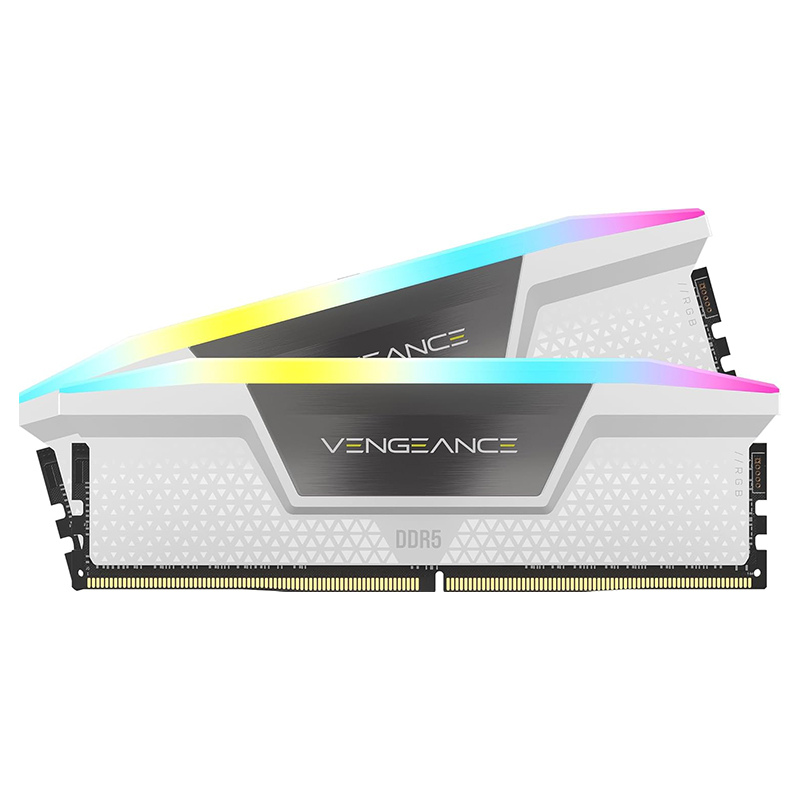 Corsair 32GB (2x16GB) CMH32GX5M2B6400Z36W Vengeance RGB CL36 6400MHz DDR5 RAM - White