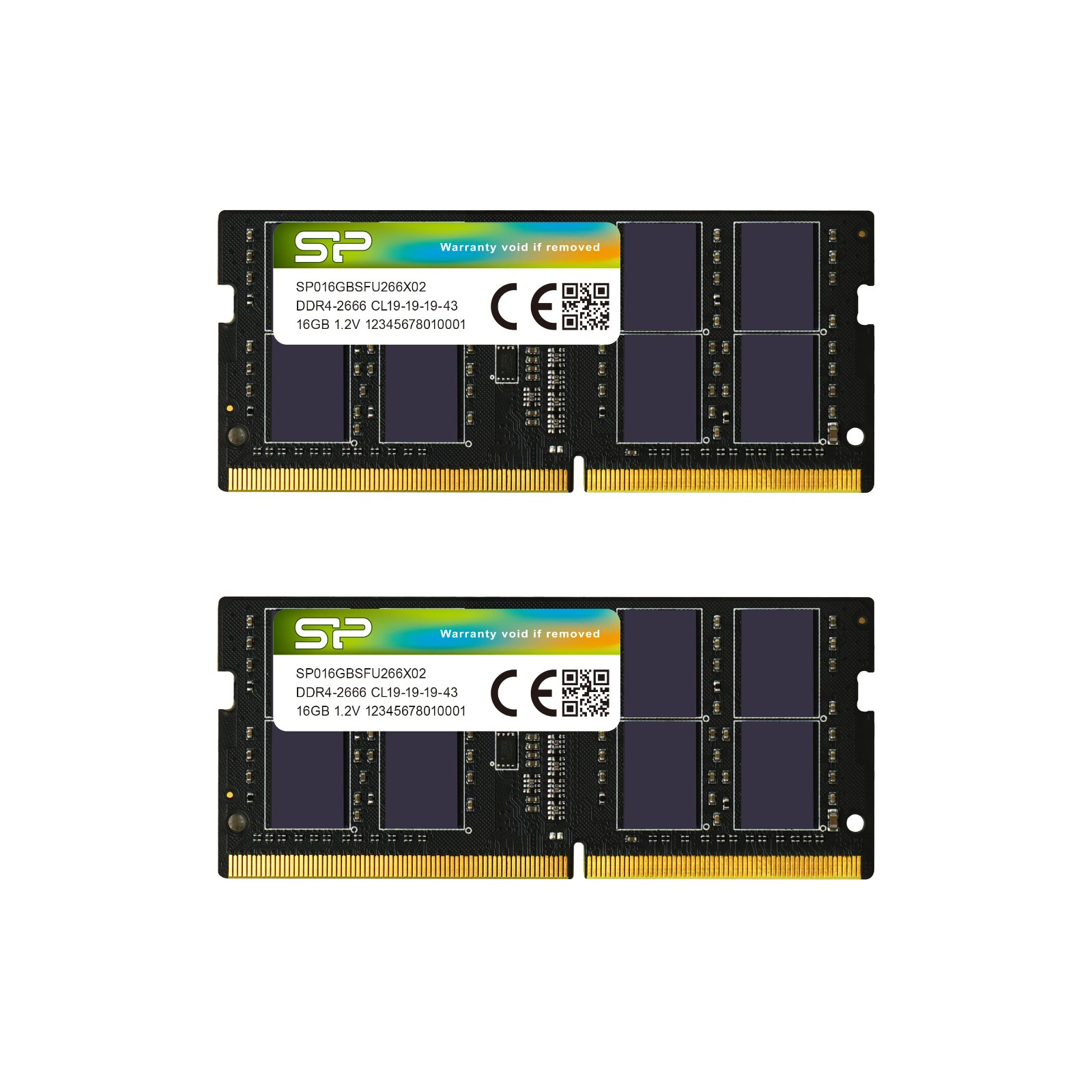 Silicon Power 32GB (2x16GB) SP032GBSFU266X22 2666Mhz CL19 DDR4 SODIMM Laptop RAM