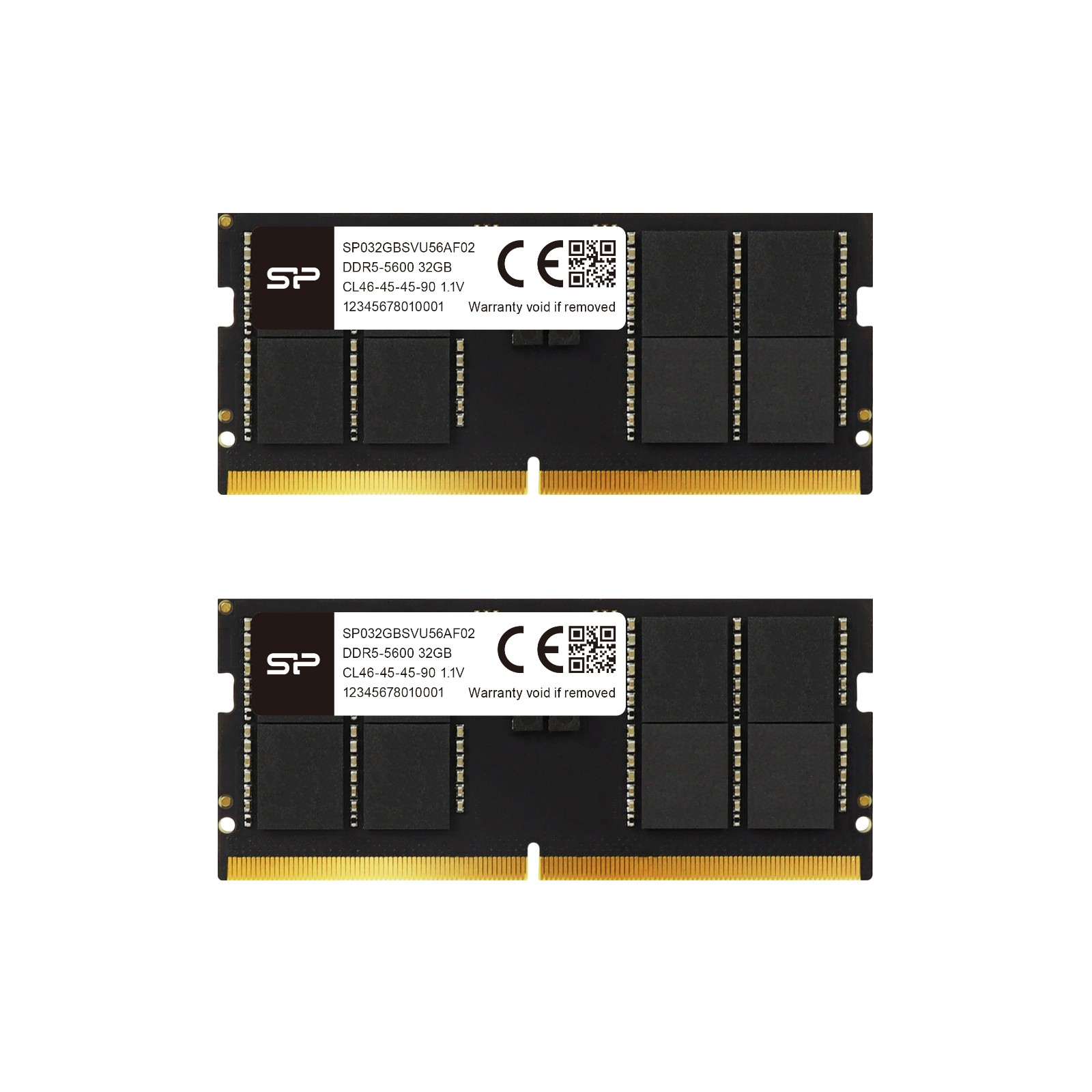 SP Silicon Power Upgrade 64GB (2x32GB) DDR5 Dual Rank 5600MHz CL46 1.1V SODIMM Laptop Notebook PC Computer RAM Memory Module - SP064GBSVU560F22