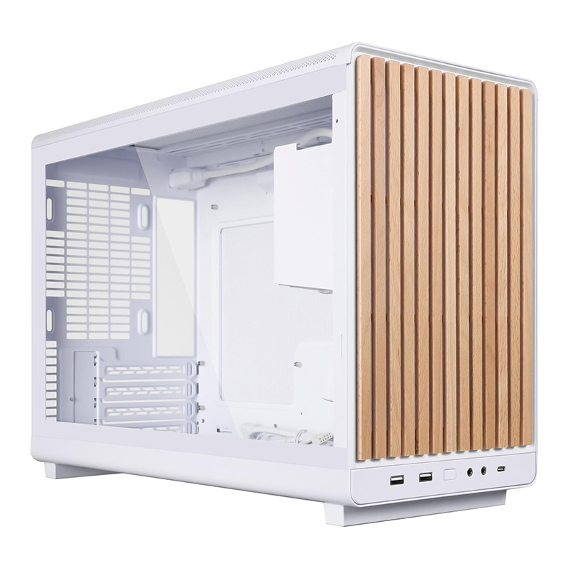 Lian Li A3-mATX TG Wood Panel Mini Tower Case - White (PC-A3W-WDG)