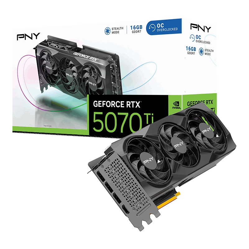 PNY GeForce RTX 5070 Ti OC 16G Graphics Card (VCG5070T16TFXPB1-O)
