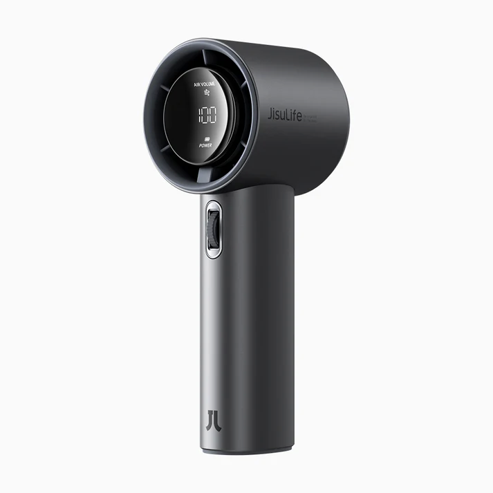 JISULIFE Handheld Fan Pro1S,5000mAh Battery USB Rechargeable,Speed(1-100) Adjustable, Brushless Motor, Metal Body,Digital Display 2025- Grey