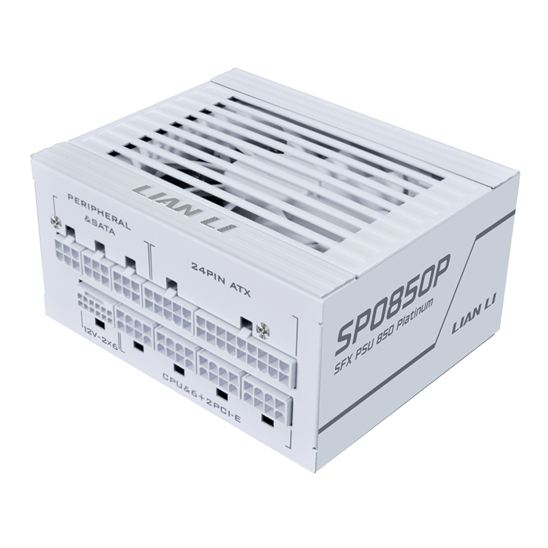 Lian Li 850W 80+ Platinum Fully Modular PCIe 5.1 ATX 3.1 Power Supply - White (SP0850P.W)