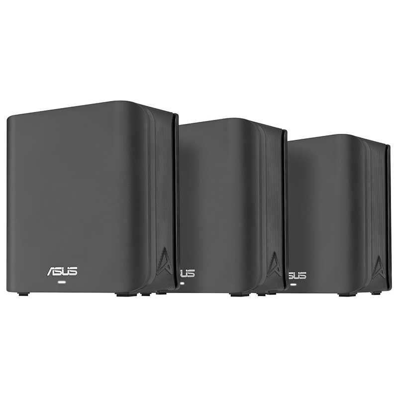 Asus Dual-band WiFi 7 (802.11be) AiMesh Extendable Router - Black 3 Pack (ZENWIFI-BD4-(B-3-pk))