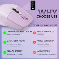 EWEADN-Q1-Mini-Wireless-BT-Rechargeable-Silent-Mouse-With-Type-c-Charging-Port-With-Remaining-power-display-Suitable-Purple-5