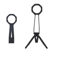 Phone Mini Metal Tripod Stand with Spring Buckle for MagSafe - Black