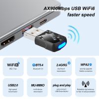 Wireless-USB-Adapters-USB-WiFi-6-Adapter-for-PC-AX900Mbps-2-in-1-Bluetooth-5-4-WiFi-Adapter-2-4G-5G-Dual-Band-Wireless-Network-Transceiver-for-Laptop-Desktop-Computer-WPA3-2
