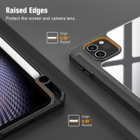 iPad-Accessories-Hybrid-Slim-black-Case-for-iPad-Pro-11-inch-4th-3rd-Generation-2022-2021-Built-in-Pencil-Holder-Shockproof-Cover-w-Clear-Transparent-Back-Shell-7