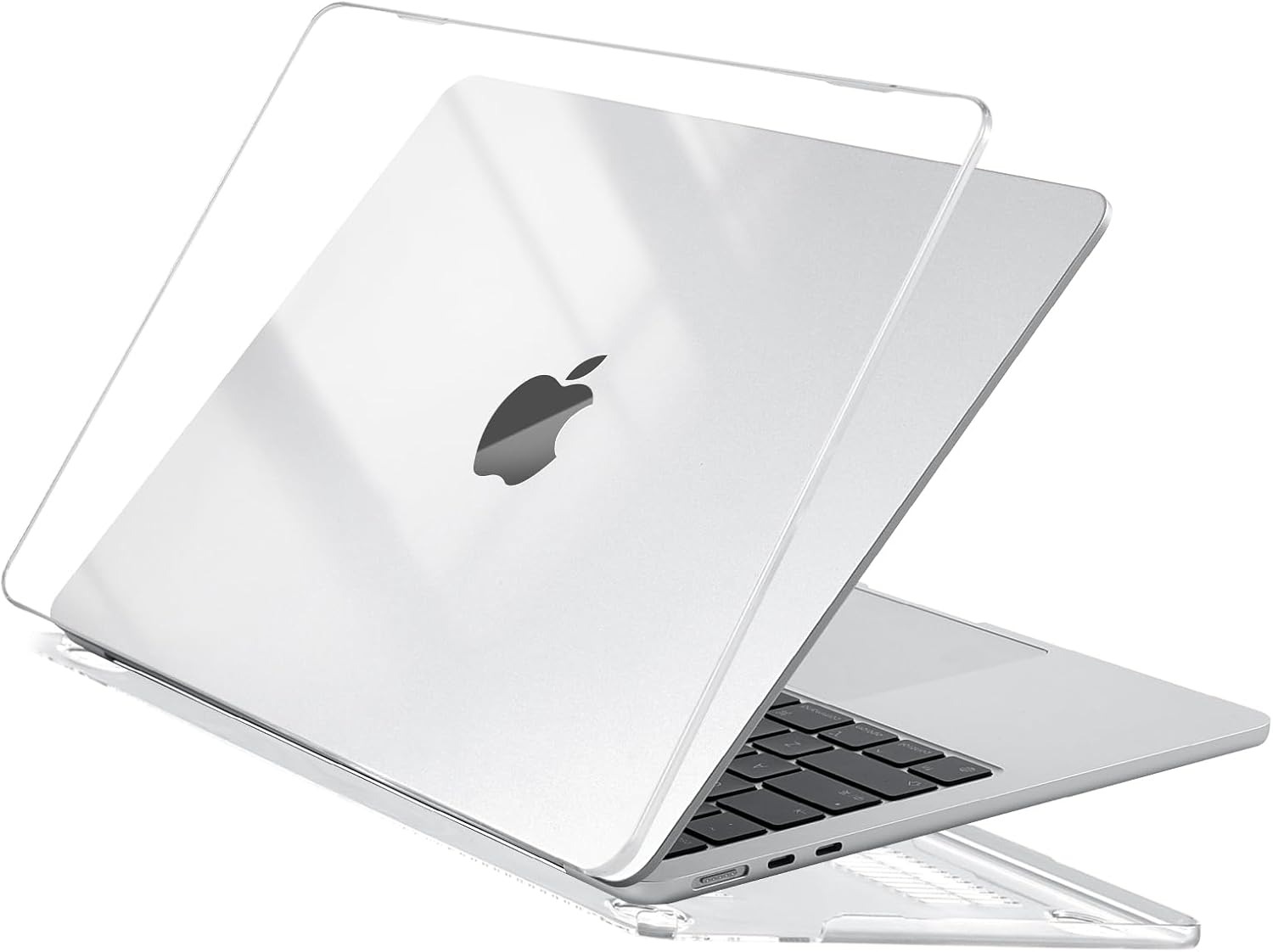 Case Compatible with MacBook Air 13 inch M4 2025 2024 2023 2022 M3 M2 A3240 A3113 A2681, Crystal Hard Shell Scratch Resistant Protective Cover white