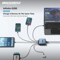 Charger-RockRose-Infinito-G200-6-Port-200W-GaN-Charging-Station-RRTC59-1
