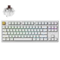 Keychron J4 QMK RGB Wireless Hot-Swappable Mechanical Keyboard White - Brown Switch (KBKCKJ4Q3)
