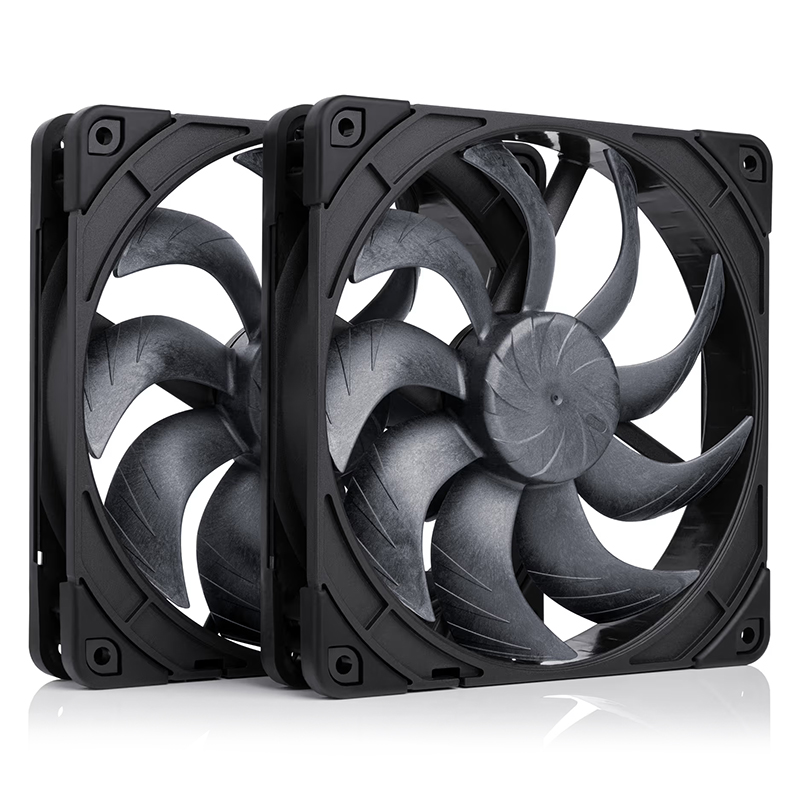 Noctua NF-A14x25 G2 140mm Sx2-PP PWM Fan - 2 Pack - Chromax.Black (NF-A14X25 G2 PWM SX2-PP-CH-BK)
