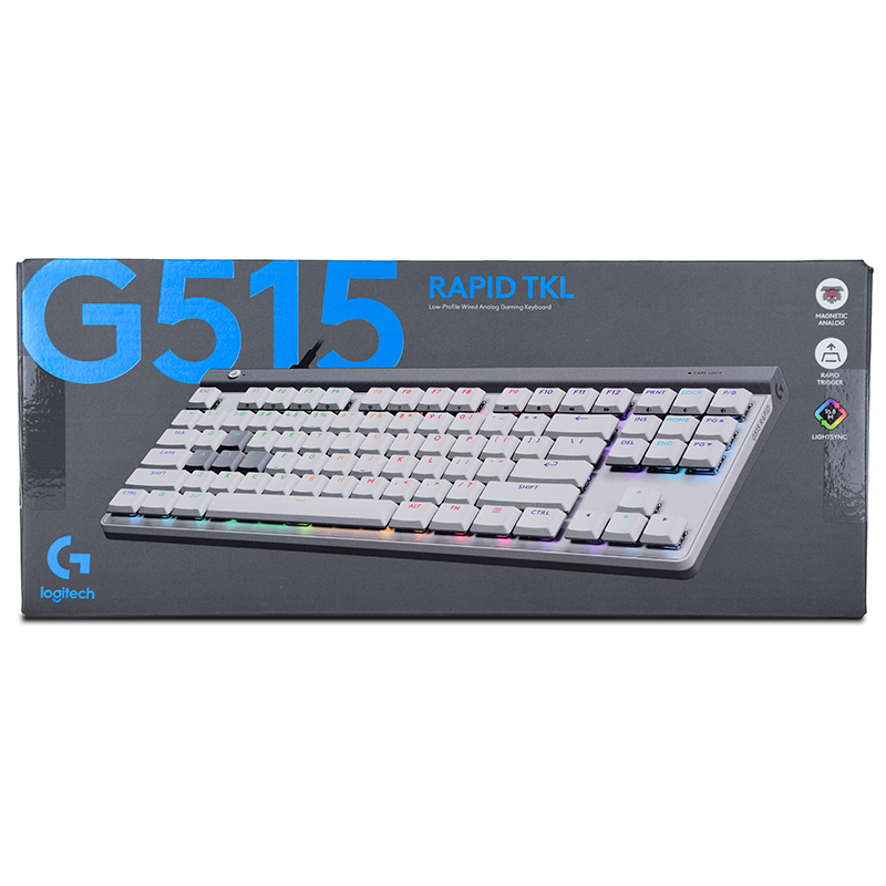 Logitech G515 Rapid TKL Wired Low Profile Analog Gaming Keyboard - White (920-013880)