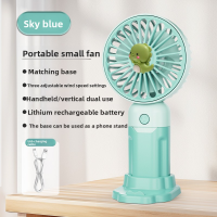 Fans-and-Accessories-Handheld-desktop-fan-cute-cartoon-mini-portable-small-USB-fan-Doll-Blue-2