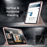 iPad-Accessories-Rotating-Case-for-iPad-A16-11th-10th-Generation-2025-2022-with-Pencil-Holder-360-Degree-Rotation-Protective-Stand-Cover-Clear-Back-Pink-8