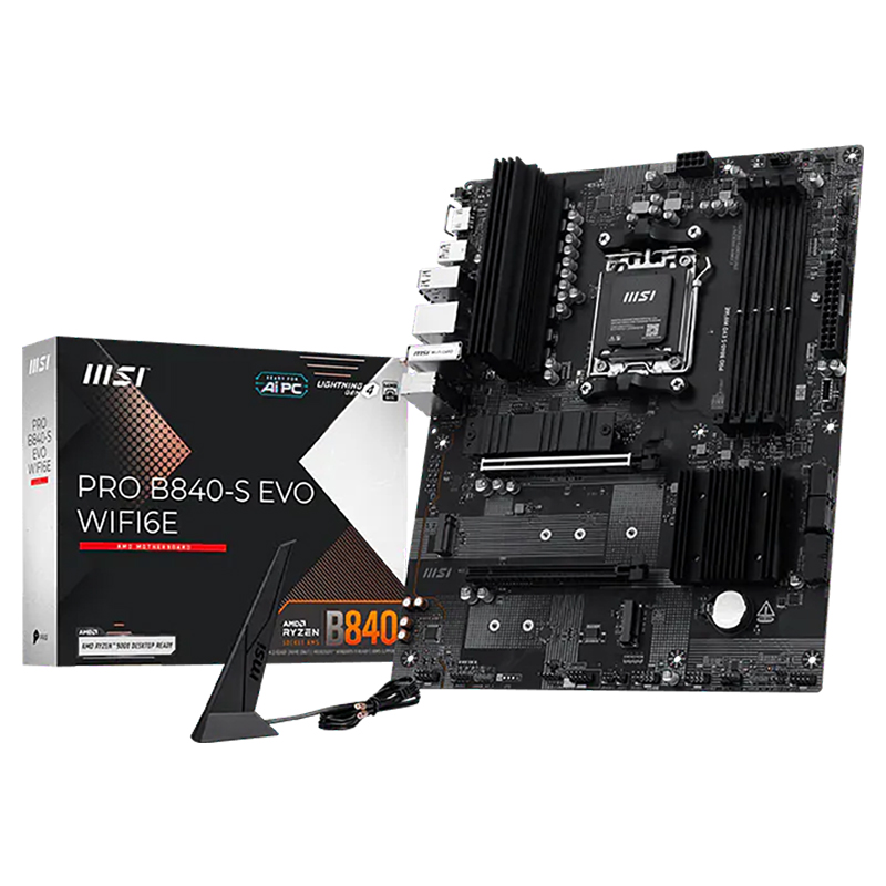 MSI Pro B840-S Evo WIFI6E AM5 ATX Motherboard (PRO B840-S EVO WIFI6E)