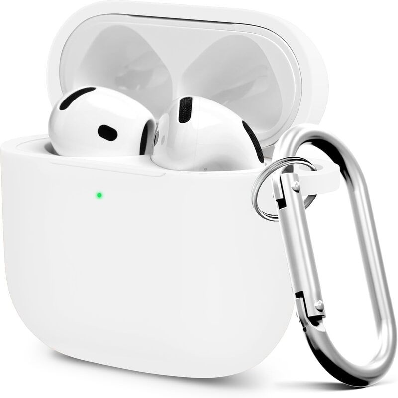 AirPods Pro 3 Case (2025), Soft Silicone Protective Case Cover Compatible with Apple AirPods Pro 3rd Generation (USB-C Cable) White