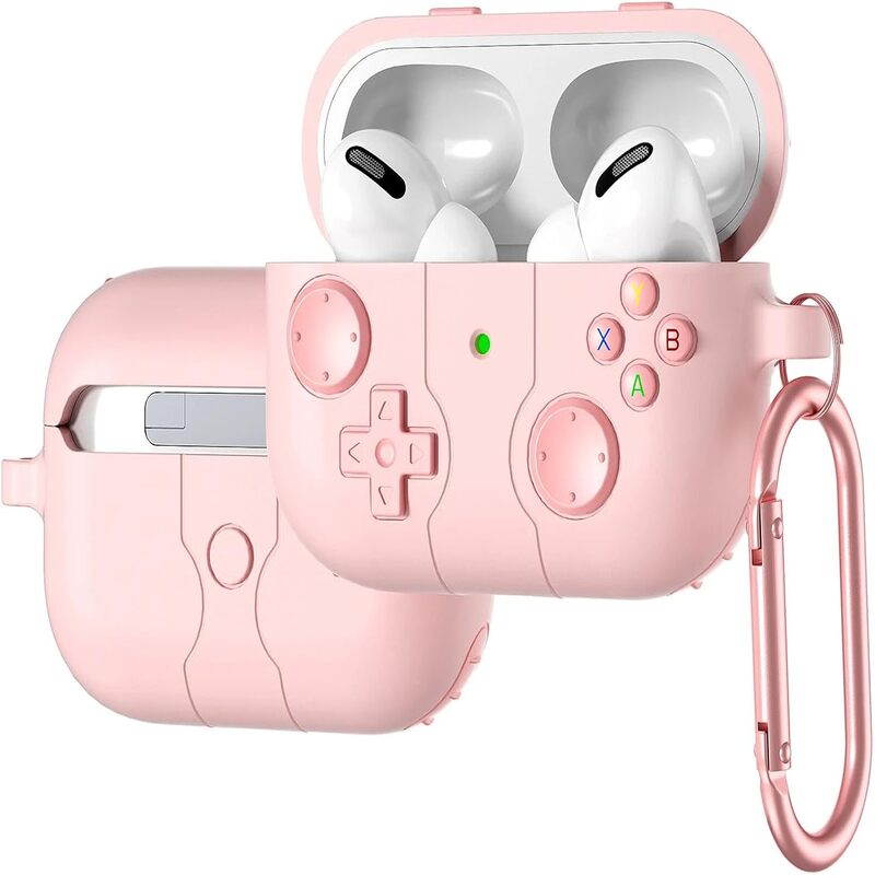 for AirPods Pro 3 Case, Classic Handheld Game Console Design Soft Silicone Case, Compatible with Airpods Pro 3rd Case 2025, Pink