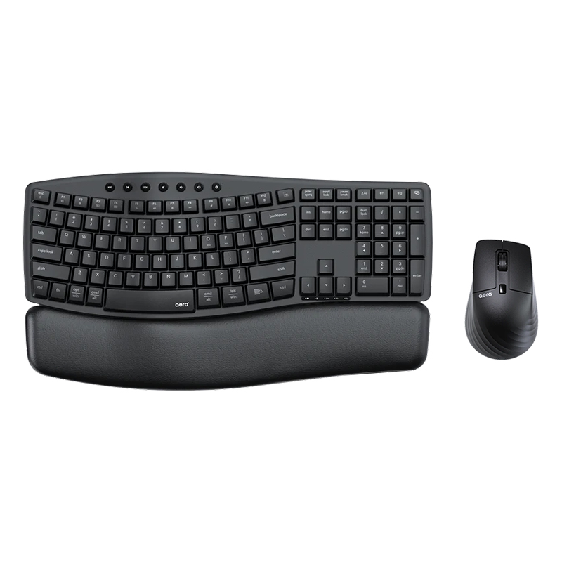 Fantech Aera Wireless Ergonomic Keyboard and Mouse Combo (KBFTWKM71BK)
