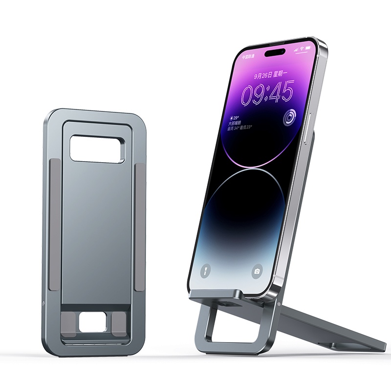 Portable X-type Foldable Premium Aluminum Alloy Stand for iPhone - Grey