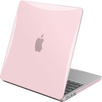 Case Compatible with MacBook Air 13 inch M4 2025 2024 2023 2022 M3 M2 A3240 A3113 A2681, Crystal Hard Shell Scratch Resistant Protective Cover pink