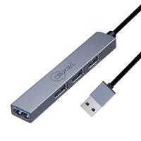 Cruxtec 4-Port High Speed USB-A 3.0 Hub - Ultra Slim Design (MU3-H4-SG)