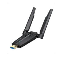 VELORICA AXE5400 WiFi 6 E Adapter, Tri-Band Long Range USB WiFi Adapter for Desktop PC Laptop,Ultra-Low Latency Wi-Fi Antenna for PC Gaming