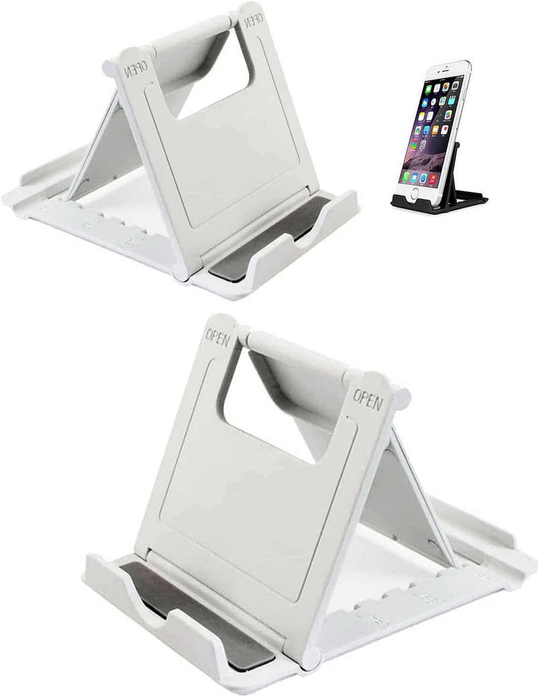 Cell Phone Stand, Angle Height Adjustable Cell Phone Holder iPad 10 gen ipad A16 iphone stand holder de color white