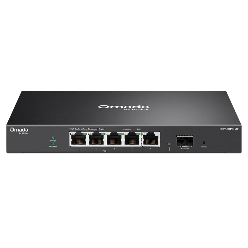 TP-Link Omada 5 Port Easy Managed Switch with 4 Port PoE++ (ES206XPP-M2)