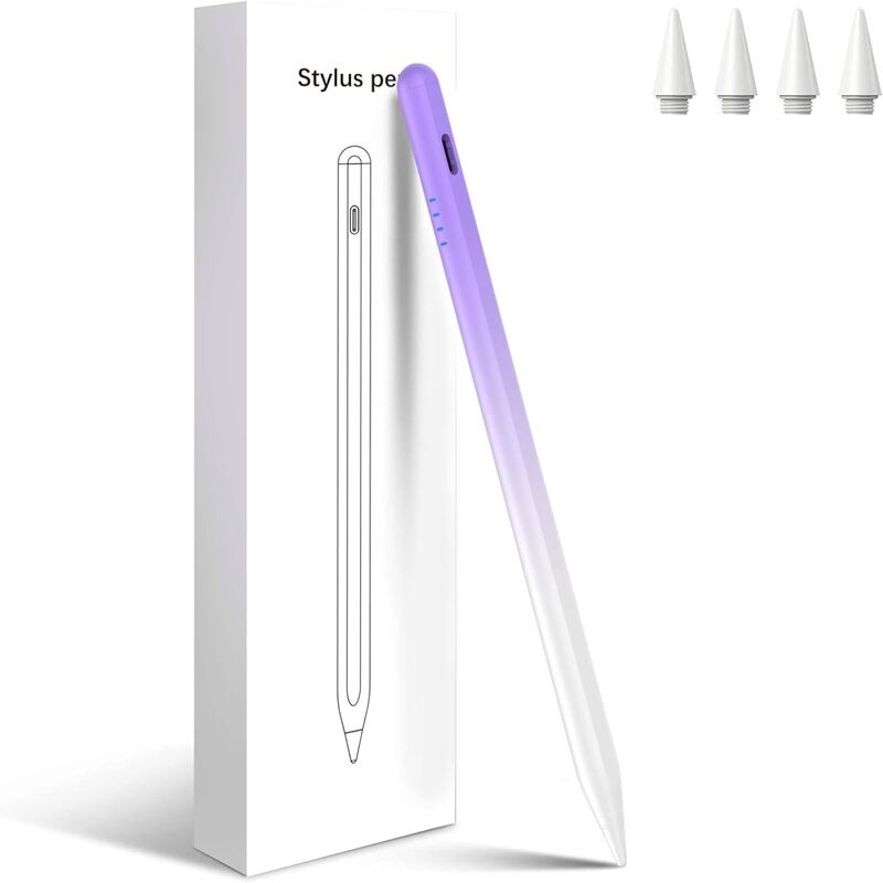 Stylus Pen for iPad 2018-2025, 15Mins Fast Charge for Apple Pencil, Palm Rejection Compatible with iPad A16/10/9/8/7/6 iPad Pro 12.9"/11"/13 M4
