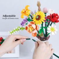Building-Toys-Blocks-Mini-Bricks-Flower-Bouquet-Building-Sets-Artificial-Flowers-DIY-Unique-Decoration-Home-547-Pieces-Botanical-Collection-for-Ages-8-12-yrs-Old-Girl-f-6