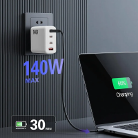 Charger-140W-GaN-USB-C-PD-3-0-QC3-0-Fast-Charging-4-Port-Foldable-US-Plug-Wall-Adapter-with-OVP-for-Laptop-Mobile-Phone-Watch-4