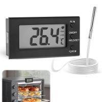 Digital Oven Thermometer with Probe for Inside Oven, Fridge Freezer Thermometer Resistant -50 to 300°C, High Low Temperature Alarm Instant Read Food 