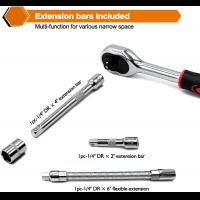 Outdoor-Tools-46-Pieces-1-4-inch-Drive-Socket-Ratchet-Wrench-Set-with-Bit-Socket-Set-Metric-and-Extension-Bar-for-Auto-Repairing-and-Household-with-Storage-Case-30