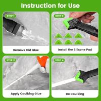 Outdoor-Tools-Caulking-Tool-5-in-1-Silicone-Caulking-Grout-Removal-Sealant-Finishing-Tool-with-Grout-Scraper-6-Exchange-Silicone-Pads-Adhesive-Residue-Scraper-Sea-2