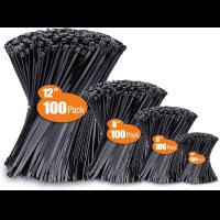 Outdoor-Tools-Zip-Ties-Assorted-Sizes-4-6-8-12-400-Pack-Black-Cable-Ties-UV-Resistant-Wire-Ties-1