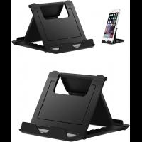 Cell Phone Stand Holder for Desk Adjustable Compatible with iPhone 13 12 Pro Max 11 SE XS XR 8 Plus 6 7 ipad Note20 S20 S10 S9 S8 Foldableblack