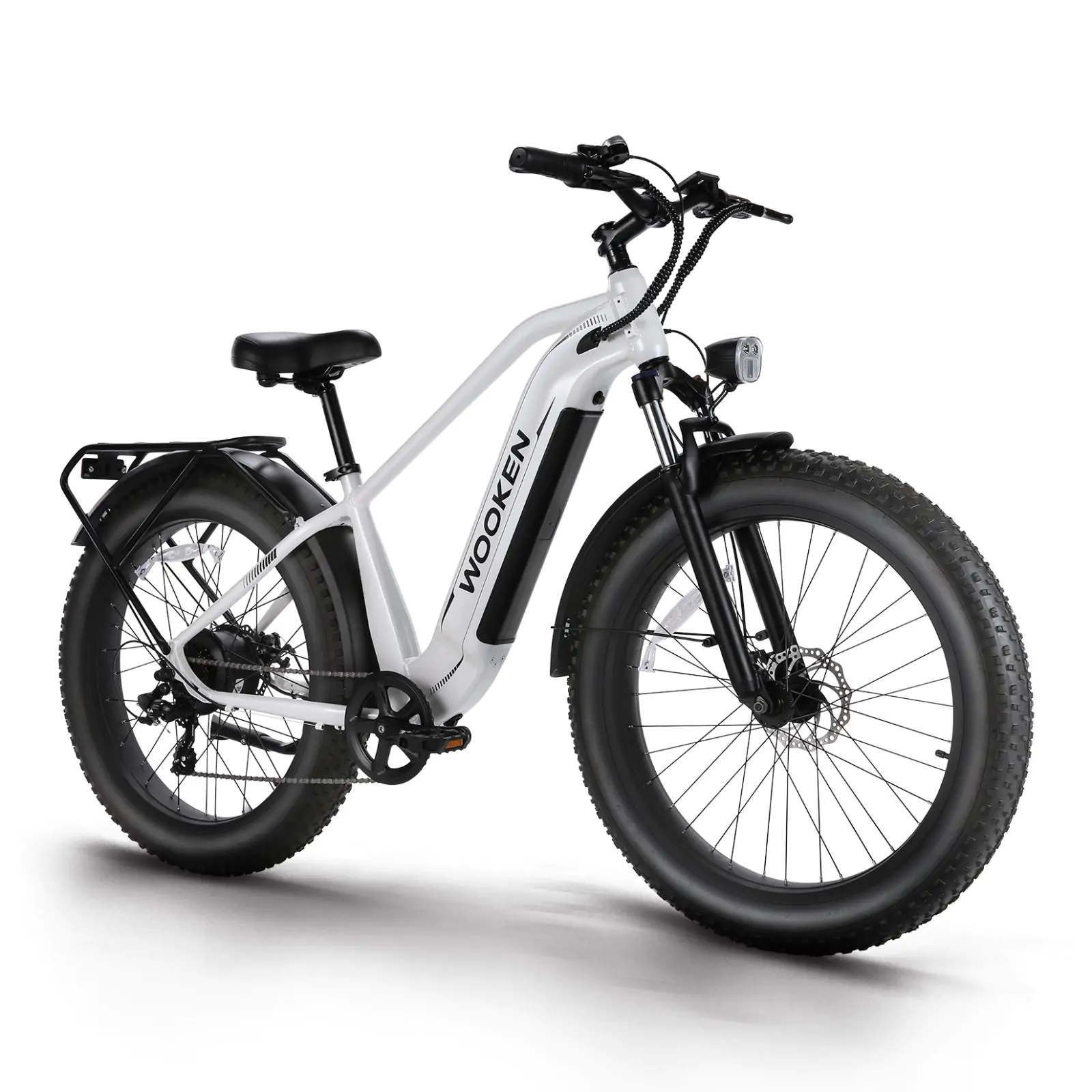 Wooken High-Powered Off-Road Vehicle 48V 720WH Removable Battery 26" x 4.0 Fat Tire, Up to 60Miles Ebikes, Shimano 7 Speed, SGS Certified to UL2849